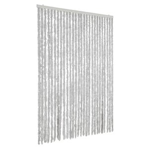 vidaXL Rideau anti-mouches gris 118x220 cm chenille