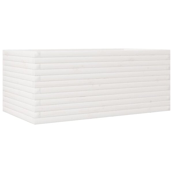 vidaXL Jardinière blanc 110x60x46 cm bois de pin massif