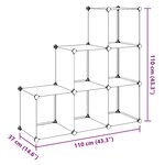 vidaXL Organisateur de rangement cube avec 6 compartiments Blanc
