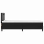 vidaXL Cadre de lit avec matelas Noir 90 x 200 cm Faux cuir