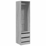 vidaXL Armoire avec tiroirs Sonoma gris 50x50x200 cm Bois d'ingénierie