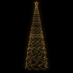 vidaXL Arbre de Noël cône 1400 LED Blanc chaud 160x500 cm