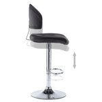 vidaXL Tabouret de bar Noir Similicuir