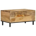 vidaXL Table basse 80x50x40 cm bois de manguier massif