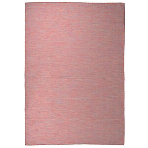 vidaXL Tapis à tissage plat d'extérieur 160x230 cm Rouge