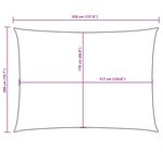 vidaXL Voile de parasol tissu oxford rectangulaire 2x3 5 m orange