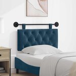 vidaXL Tête de lit suspendue Bleu Velours