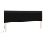 vidaXL Tête de lit LED Noir 200 cm Cuir synthétique