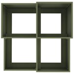 vidaXL Cache-pot de jardin Vert olive 80 x 80 x 60 cm Acier