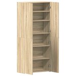 vidaXL Cabinet à chaussures avec étagère Marron 80 x 35.5 x 180 cm