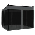 vidaXL Tonnelle avec parois en filet anthracite 3x3 m acier