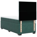vidaXL Sommier à lattes de lit et matelas Vert foncé 80x200 cm Velours