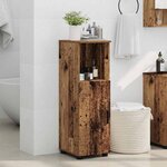 vidaXL Cabinet de salle de bain avec porte Bois Ancien 30 x 35 x 95 cm