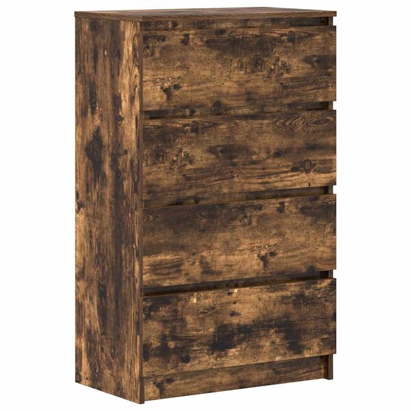 vidaXL Buffet Chêne fumé 60x35x98 5 cm Bois d'ingénierie
