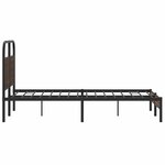 vidaXL Cadre de lit sans matelas 140x190 cm chêne marron