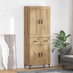 vidaXL Haut Armoire 2 Pièces Chêne artisanal Bois d'ingénierie