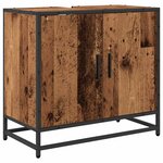 vidaXL Ensemble de mobilier de salle de bain 4 Pièces Bois Ancien