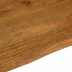 vidaXL Dessus de table 100x80x3 8 cm bord vivant bois massif manguier