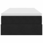 vidaXL Lit avec rangement et matelas Noir 90 x 200 cm Velours