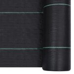 vidaXL Toile de paillage Noir 2x5 m PP