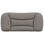 vidaXL Coussin de tête de lit taupe 90 cm tissu