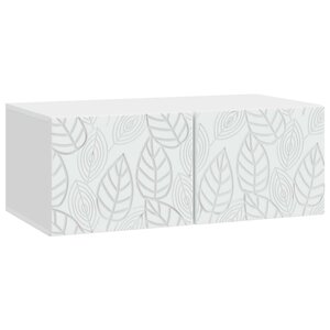 vidaXL Meuble TV mural 98 x 41 x 30 cm Blanc Bois d'ingénierie