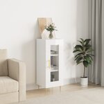 vidaXL Buffet Blanc brillant 34 5x34x90 cm Bois d'ingénierie