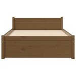 vidaXL Cadre de lit sans matelas marron miel bois massif 90x190 cm