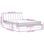 vidaXL Lit avec matelas crème 120x200 cm tissu