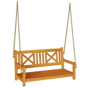 vidaXL Banc balançoire de jardin Marron 119 x 35 x 47 cm