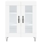 vidaXL Buffet haut Blanc 69 5x34x180 cm Bois d'ingénierie