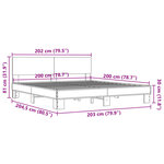 vidaXL Cadre de lit sans matelas chêne marron 200x200 cm