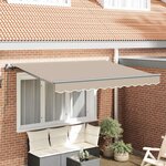 vidaXL Auvent Rétractable Beige 350 x 200 cm Polyester et Aluminium
