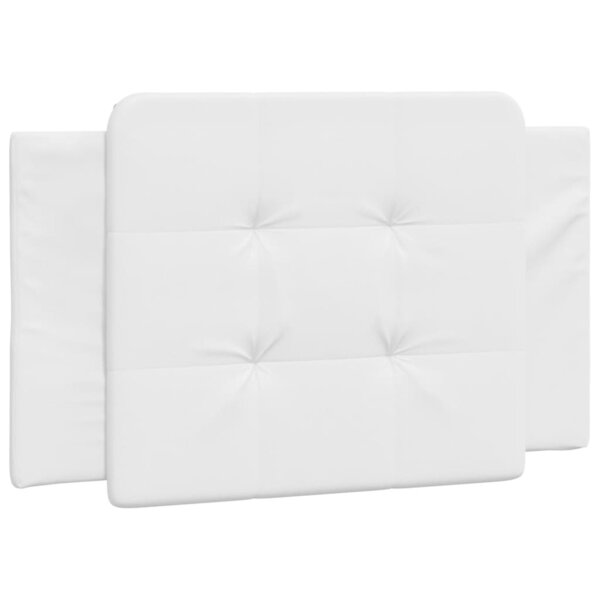 vidaXL Coussin de tête de lit blanc 80 cm similicuir