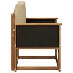 vidaXL Sofa de milieu extérieur Bois d'Acacia Massif Naturel