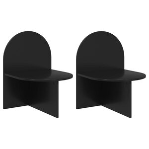 vidaXL Table de chevet 2 pc Chêne noir 48 x 49 x 65 cm