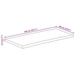 vidaXL Dessus de table 140x60x2 5 cm bord vivant bois massif manguier