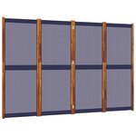 vidaXL Cloison de séparation 4 panneaux bleu foncé 280x180 cm
