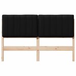 vidaXL Tête de lit capitonnée Marron et Noir 140 cm Pin massif