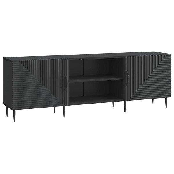 vidaXL Meuble TV Noir 150 x 31 x 50 cm Bois d'ingénierie