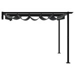 vidaXL Gazebo mural Anthracite 3 x 3 m Acier