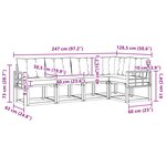 vidaXL Ensemble de canapés d'extérieur 5 pc Blanc et noir