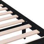 vidaXL Cadre de lit sans matelas noir bois massif 200x200 cm
