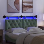 vidaXL Tête de lit suspendue Vert Mer Velours