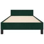 vidaXL Cadre de lit sans matelas vert foncé 90x200 cm velours