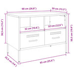 vidaXL Meubles TV 2 Pièces blanc 68x39x50 5 cm acier