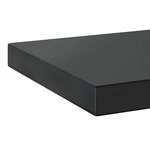 vidaXL Étagères murales 2 Pièces 75x23 5x3 cm noir acier inoxydable