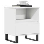 vidaXL Tables de chevet 2 Pièces blanc 40x35x50 cm bois d’ingénierie