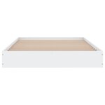 vidaXL Cadre de lit sans matelas blanc 100x200 cm bois d'ingénierie