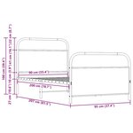 vidaXL Cadre de lit sans matelas 90x200cm chêne sonoma bois ingénierie